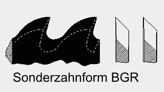 TZ Zahnform Bogenzahn rechts