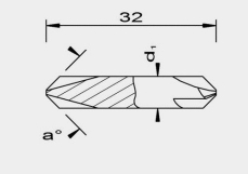 TZ HM Entgrater 2-seitig ohne Bohrung