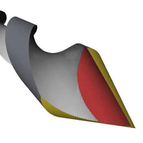 Bohrer mit korrigierter Hauptschneide 40° - Simulationsbild